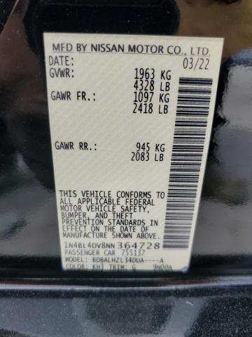2022 NISSAN ALTIMA SV - 1N4BL4DV8NN364728