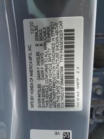 1HGCV2F39MA007848 2021 Honda Accord Sport