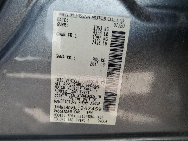 1N4BL4DV3LC267459 2020 Nissan Altima Sv