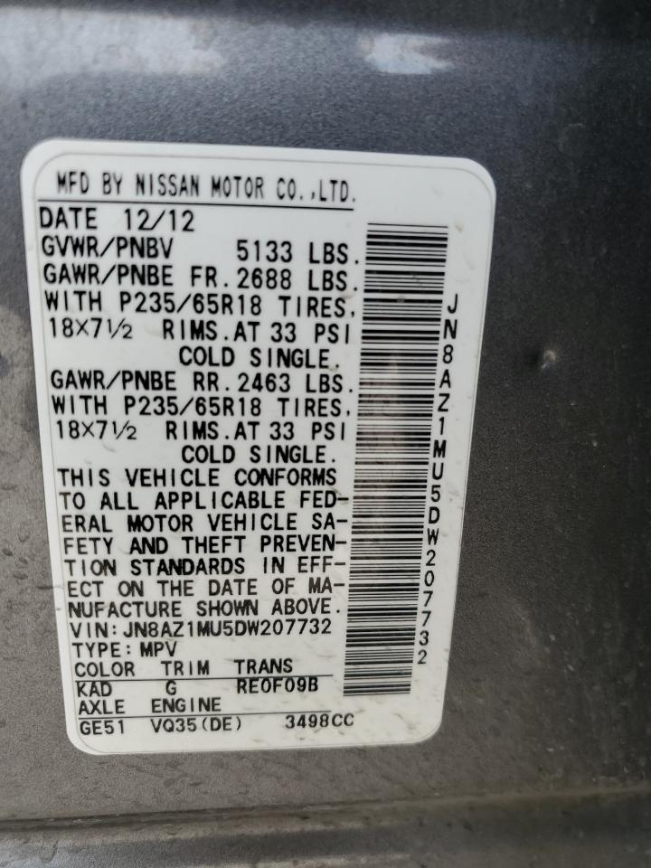 JN8AZ1MU5DW207732 2013 Nissan Murano S