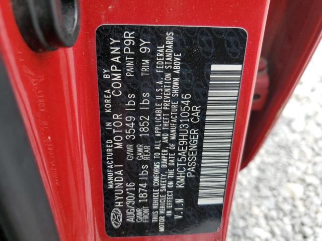 2017 Hyundai Accent Se VIN: KMHCT5AE9HU310546 Lot: 50976314