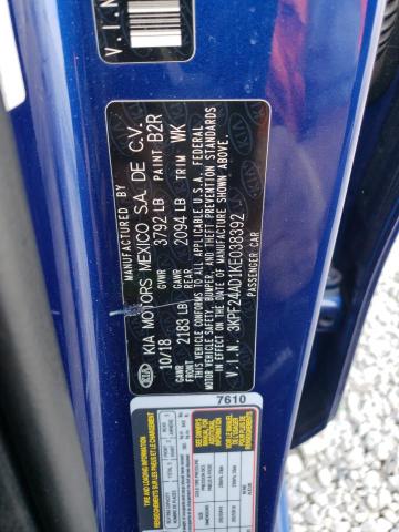 2019 Kia Forte Fe VIN: 3KPF24AD1KE038392 Lot: 52294454