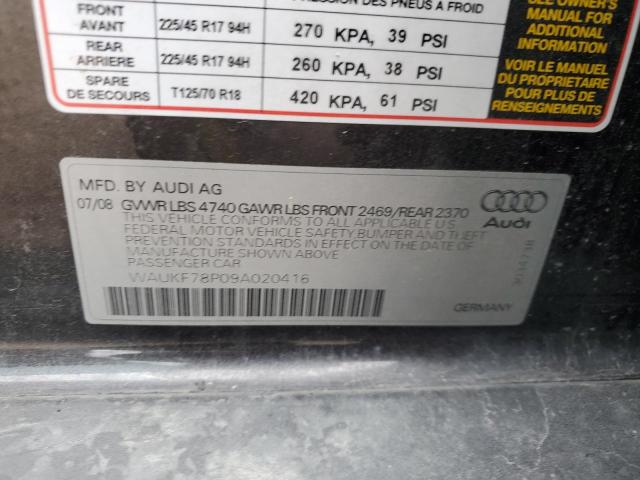 2009 Audi A3 2.0T Quattro VIN: WAUKF78P09A020416 Lot: 49265794