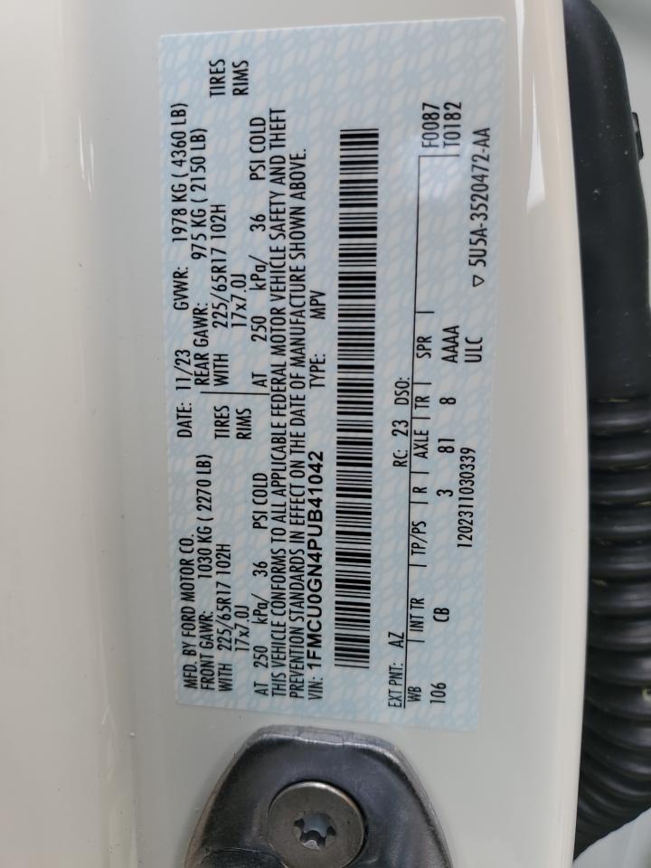 1FMCU0GN4PUB41042 FORD ESCAPE ACT 2023