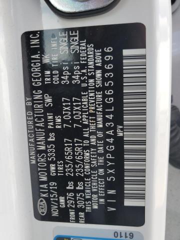 2020 KIA SORENTO L - 5XYPG4A34LG653696