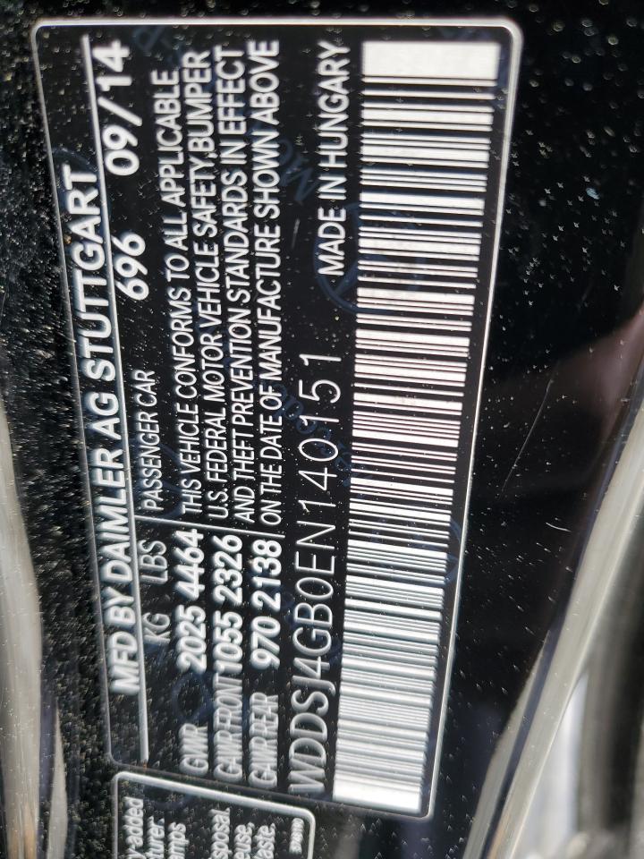 2014 Mercedes-Benz Cla 250 4Matic vin: WDDSJ4GB0EN140151