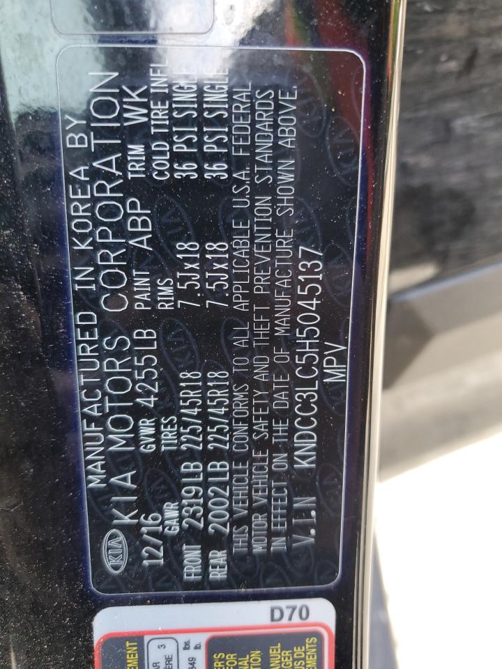 KNDCC3LC5H5045137 KIA NIRO 2017