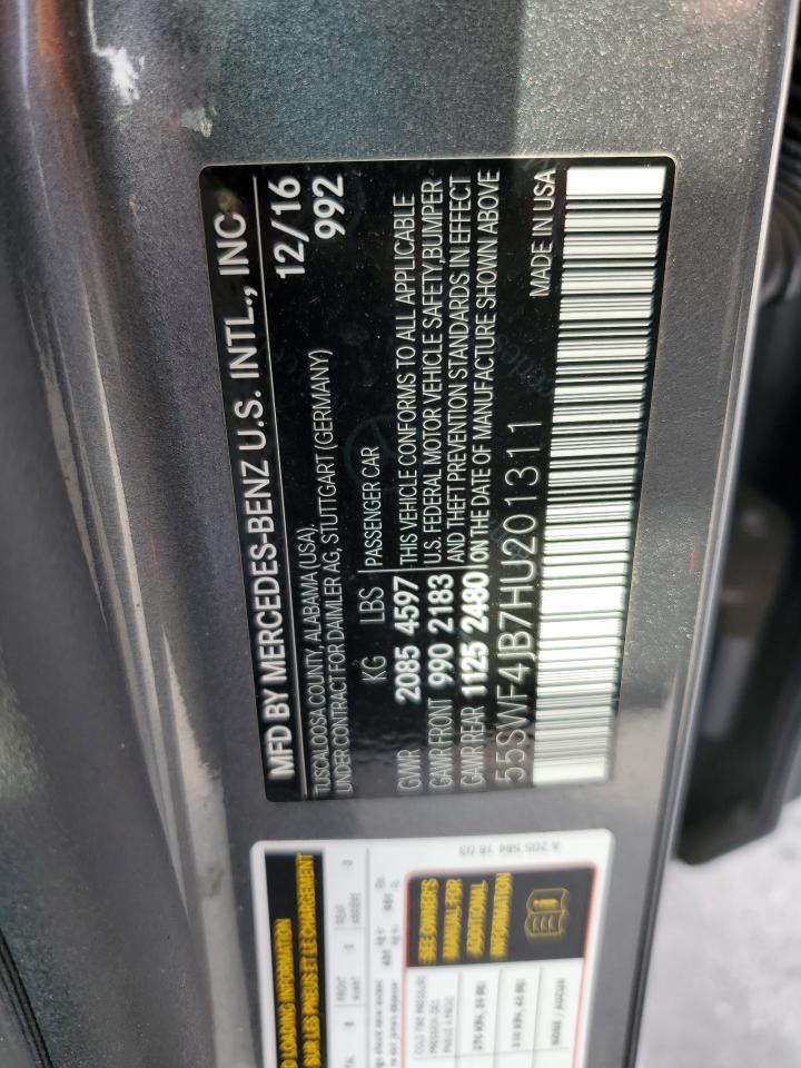 55SWF4JB7HU201311 MERCEDES-BENZ C-CLASS 2017
