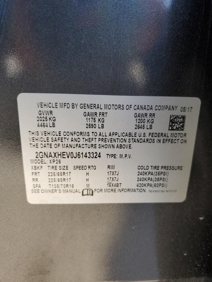 2GNAXHEV0J6143324 2018 Chevrolet Equinox Ls