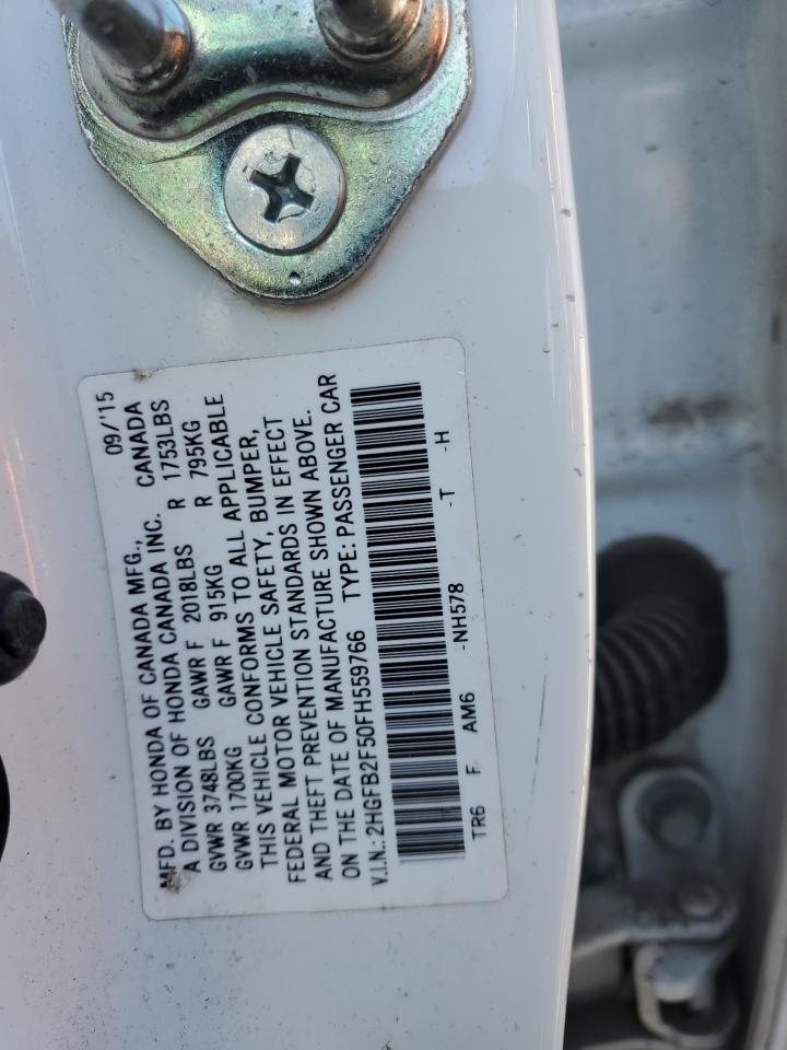 2015 Honda Civic Lx vin: 2HGFB2F50FH559766