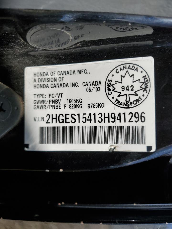 2HGES15413H941296 2003 Honda Civic Dx