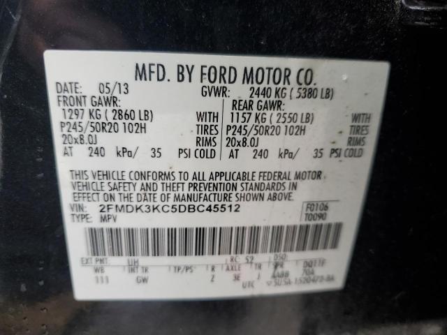 VIN 2FMDK3KC5DBC45512 2013 Ford Edge, Limited no.12