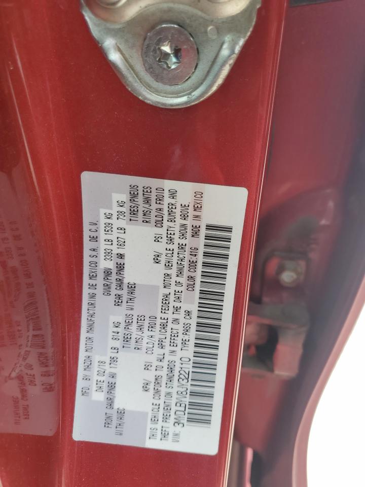 3MYDLBYV8JY322110 2018 Toyota Yaris Ia