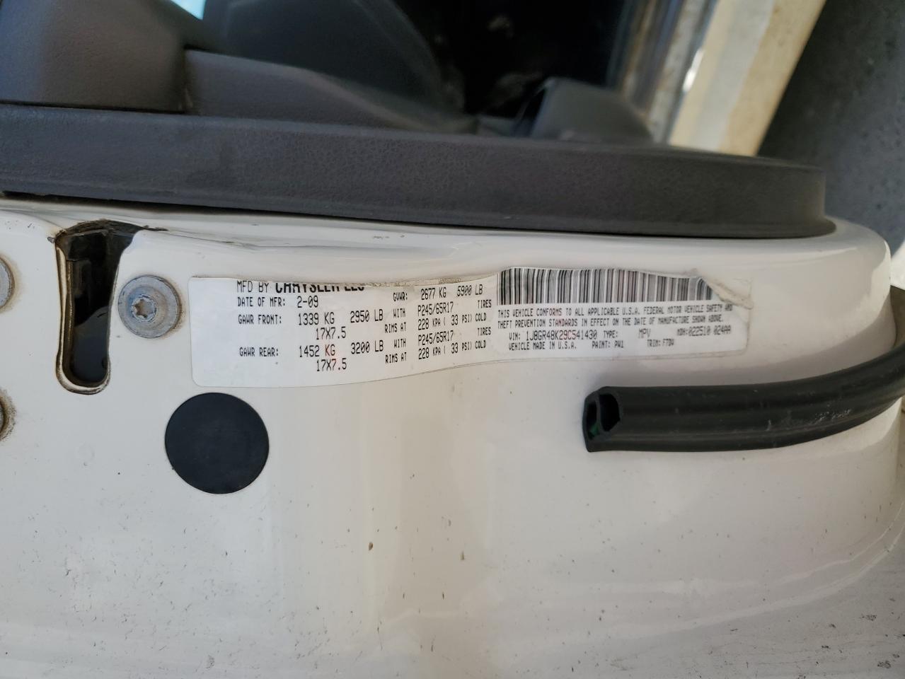 1J8GR48K29C541430 2009 Jeep Grand Cherokee Laredo