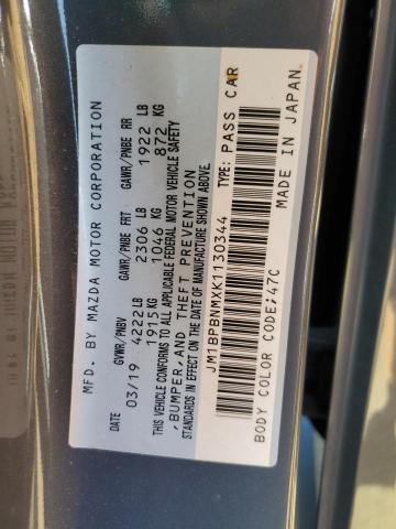 2019 Mazda 3 Premium VIN: JM1BPBNMXK1130344 Lot: 51841754