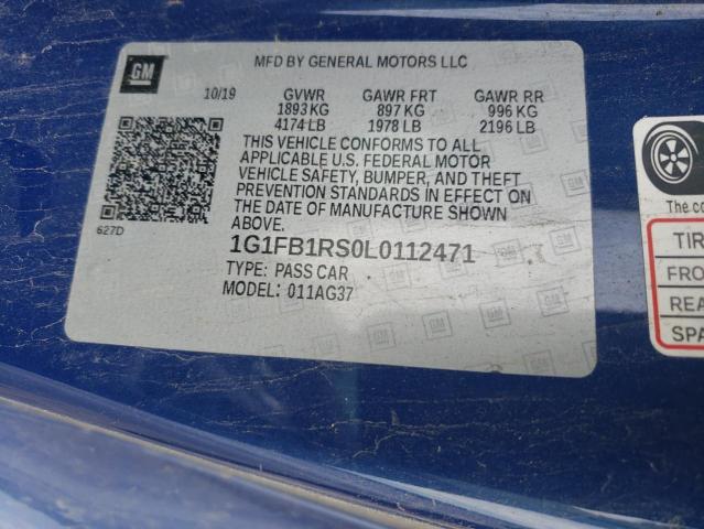 2020 CHEVROLET CAMARO LS - 1G1FB1RS0L0112471