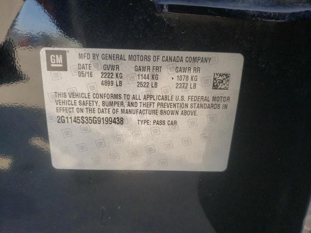 2016 Chevrolet Impala Ltz VIN: 2G1145S35G9199438 Lot: 51919904