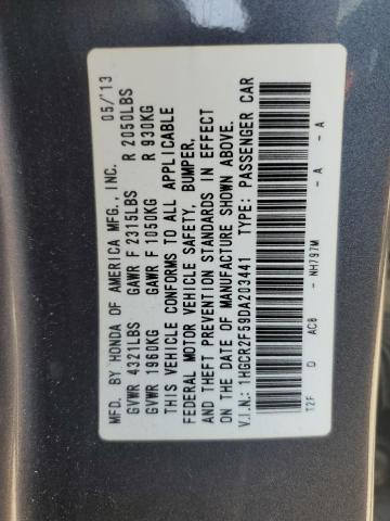 2013 Honda Accord Sport VIN: 1HGCR2F59DA203441 Lot: 50844144