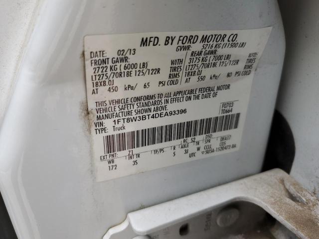 2013 Ford F350 Super Duty VIN: 1FT8W3BT4DEA93396 Lot: 50162514