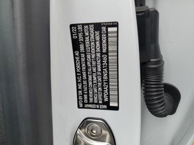 2022 PORSCHE TAYCAN WP0AA2Y18NSA13460