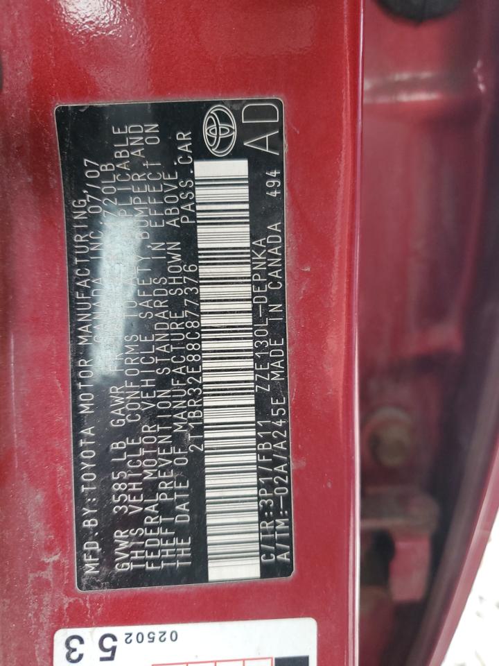 2T1BR32E88C877376 2008 Toyota Corolla Ce