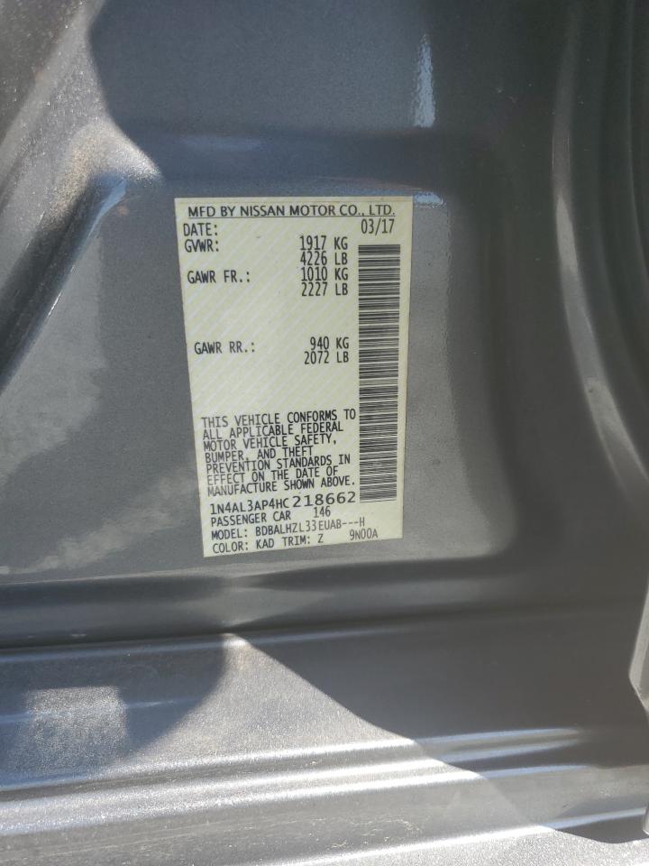 1N4AL3AP4HC218662 NISSAN ALTIMA 2017