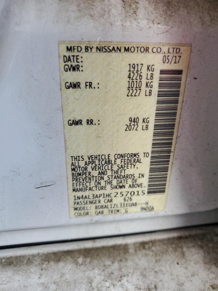 1N4AL3AP1HC257015 NISSAN ALTIMA 2017
