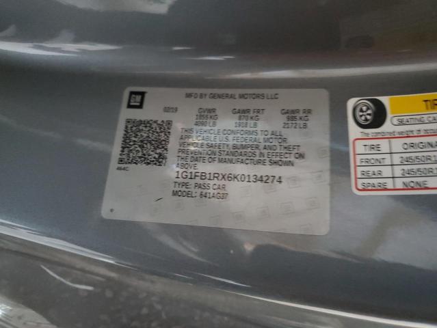 2019 CHEVROLET CAMARO LS - 1G1FB1RX6K0134274