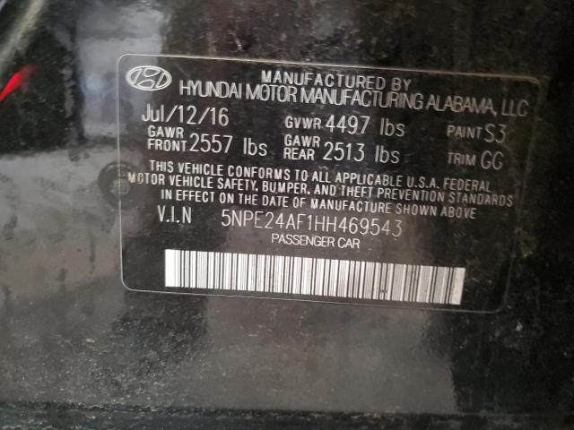 2017 Hyundai Sonata Se VIN: 5NPE24AF1HH469543 Lot: 50557564