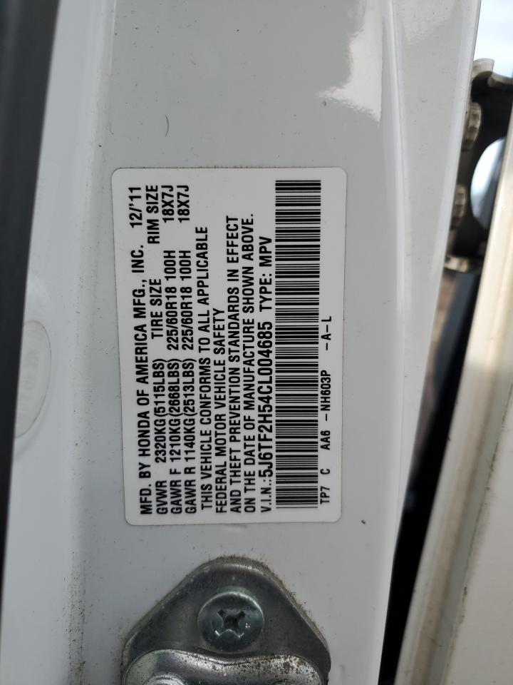 5J6TF2H54CL004685 2012 Honda Crosstour Exl