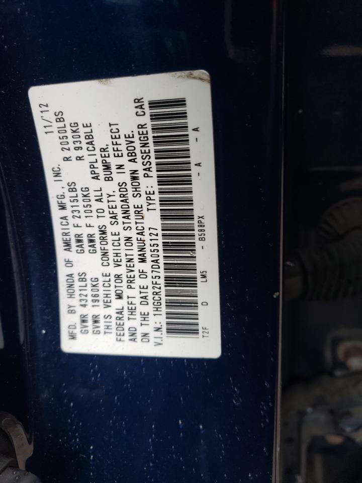 1HGCR2F57DA055127 2013 Honda Accord Sport