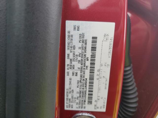 2020 FORD ESCAPE SE - 1FMCU0G60LUA95034