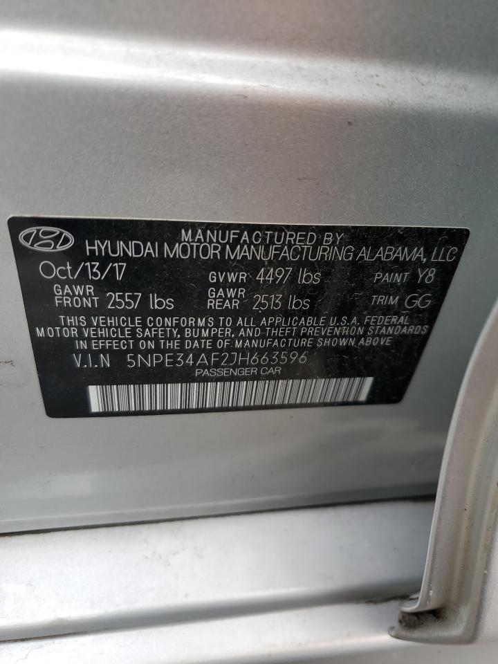 5NPE34AF2JH663596 2018 Hyundai Sonata Sport