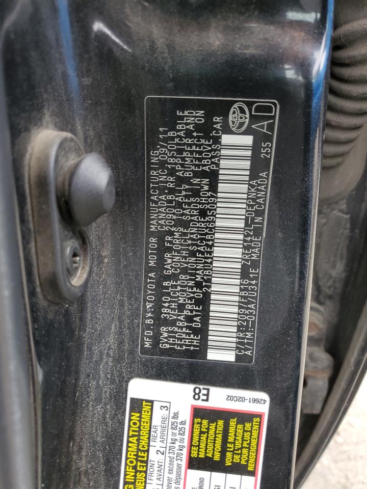 2T1BU4EE4BC695097 2011 Toyota Corolla Base