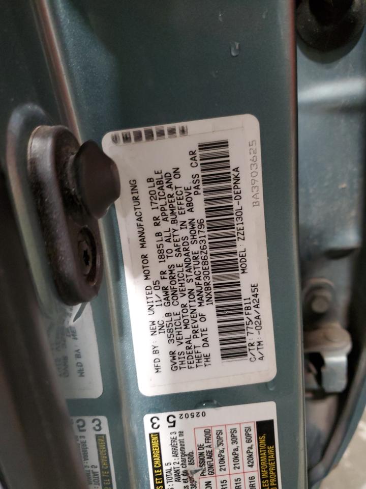 1NXBR30E86Z631796 2006 Toyota Corolla Ce