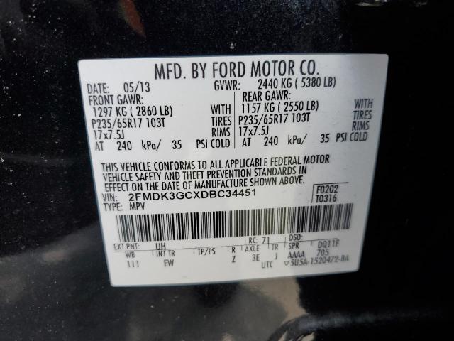 2013 Ford Edge Se VIN: 2FMDK3GCXDBC34451 Lot: 50990534