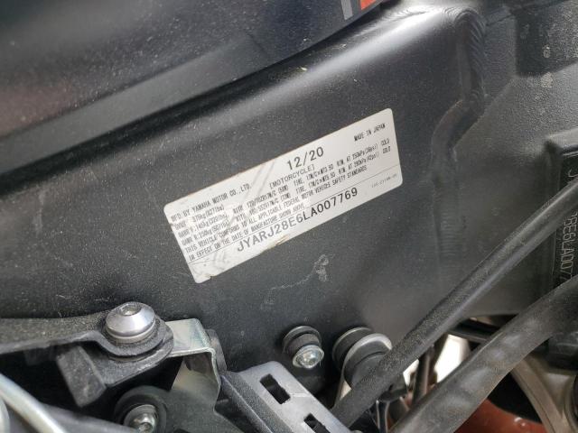 2020 YAMAHA YZFR6 JYARJ28E6LA007769