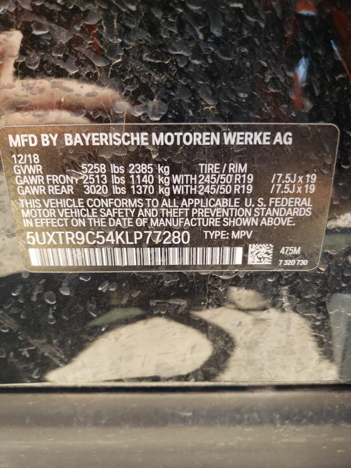 5UXTR9C54KLP77280 2019 BMW X3 xDrive30I