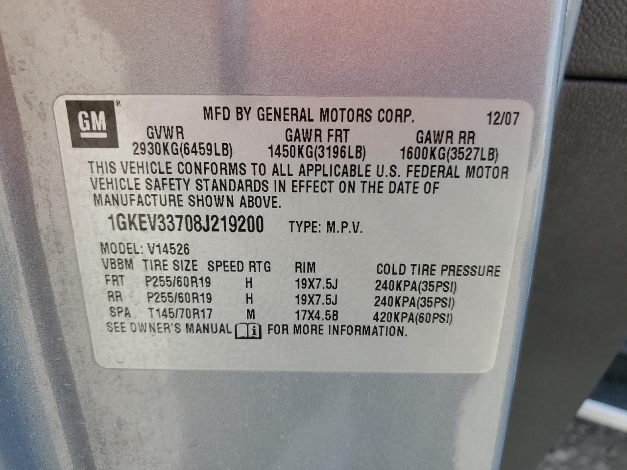 1GKEV33708J219200 2008 GMC Acadia Slt-2