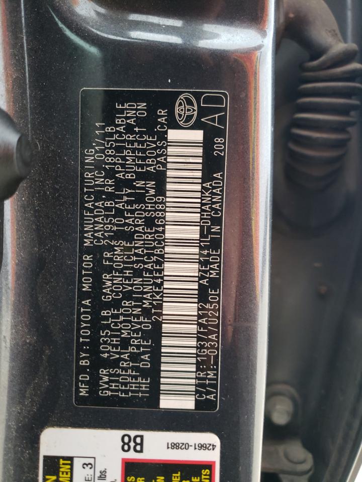 2T1KE4EE7BC046889 2011 Toyota Corolla Matrix S