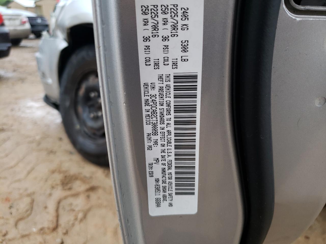 3C4PDCAB2CT300098 2012 Dodge Journey Se