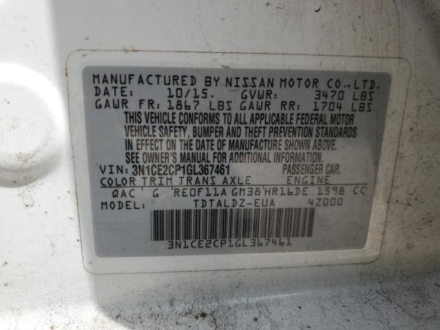 2016 Nissan Versa Note S VIN: 3N1CE2CP1GL367461 Lot: 49330684