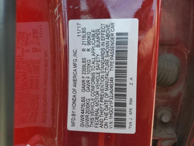 2018 HONDA ACCORD SPO - 1HGCV1F32JA046349