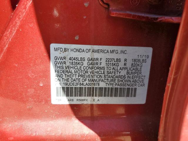 19UDE2F84LA001678 2020 Acura Ilx Premium A-Spec