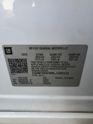 2020 Chevrolet Traverse Premier VIN: 1GNEVKKW9LJ160131 Lot: 51528224