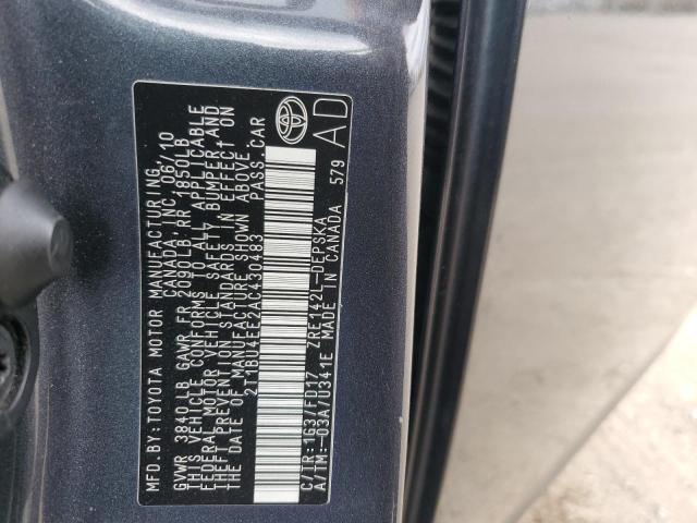 2010 Toyota Corolla Base VIN: 2T1BU4EE2AC430483 Lot: 51598684