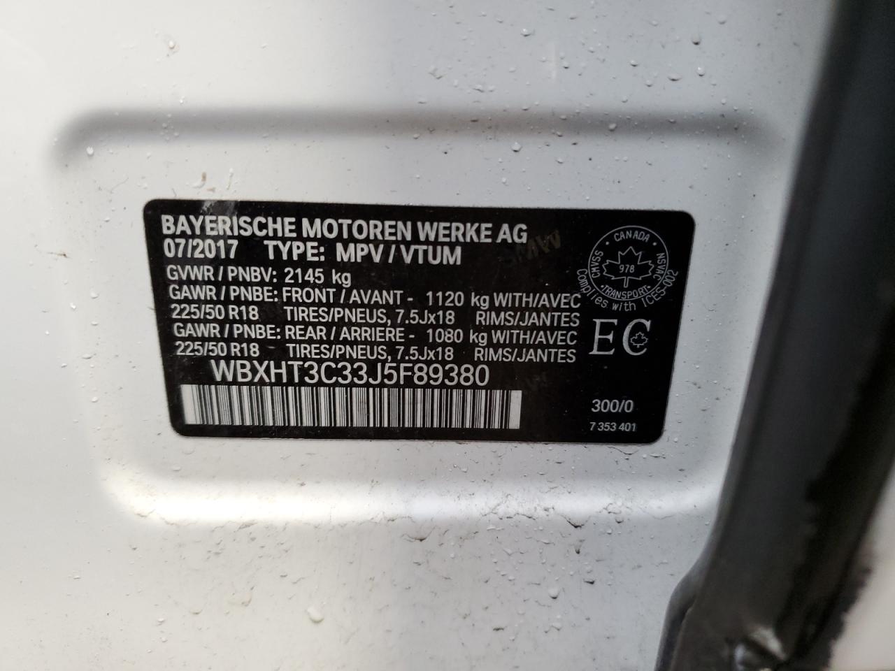 WBXHT3C33J5F89380 2018 BMW X1 xDrive28I