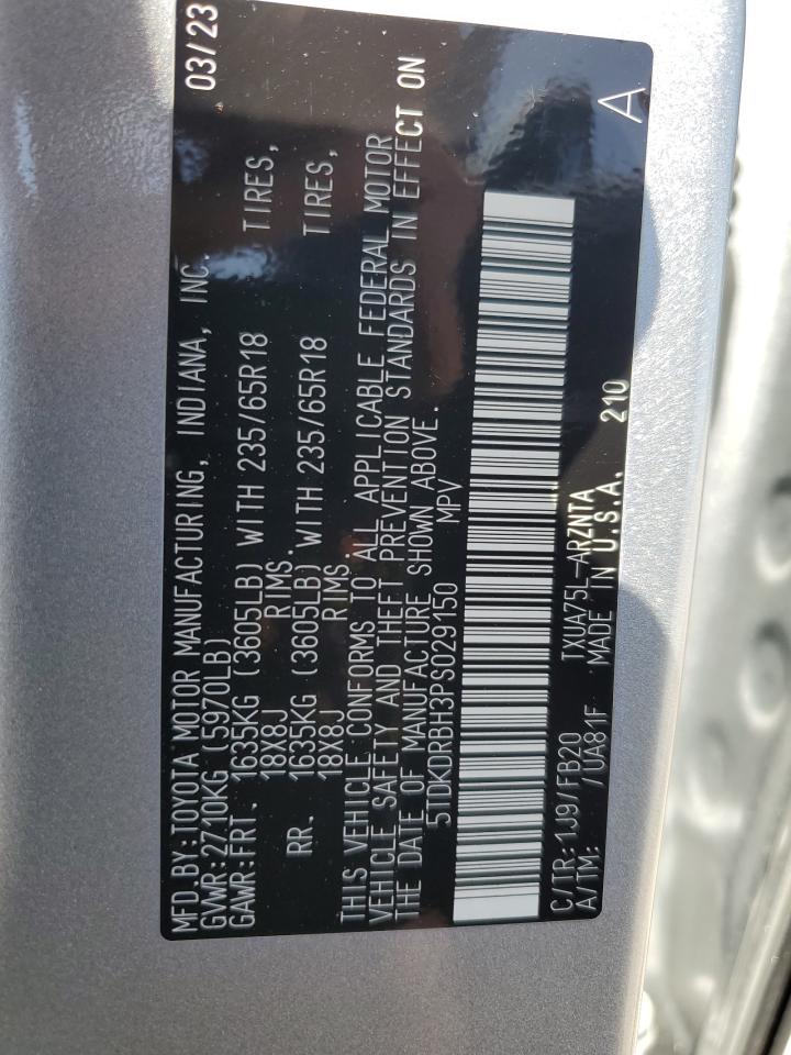 5TDKDRBH3PS029150 TOYOTA HIGHLANDER 2023
