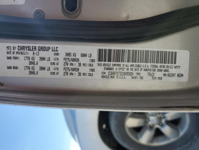 2013 Ram 1500 Slt VIN: 1C6RR7GT5DS695924 Lot: 50070964