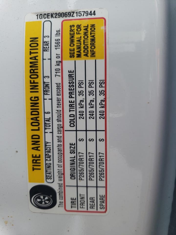 1GCEK29069Z157944 2009 Chevrolet Silverado K1500 Lt